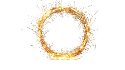 Fototapeta premium Sparkler Circle Light Trail isolated on a transparent background