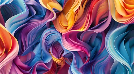 an abstract backdrop illustration with multi-colored design shapes