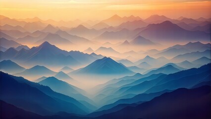 Abstract Mountains: Stylized, layered mountains in gradient colors, providing a sense of depth and serenity.
