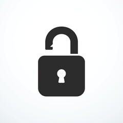 Padlock icon. Vector illustration