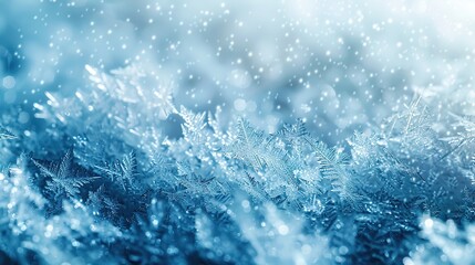 Obraz premium Ice blue with a frosty texture