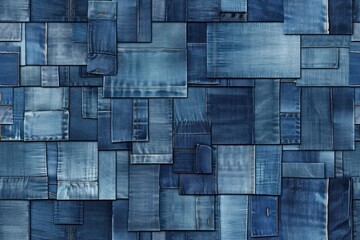 Denim Revival: Seamless Denim Textures with Realistic Varia Pattern for Vintage-inspired Designs