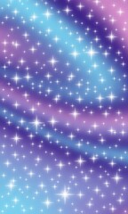 Swirling galaxy and stars in dark sky. Multicolored nebula. Sparkle glowing light effect. shine bright magic sparkling, stars in the universe 