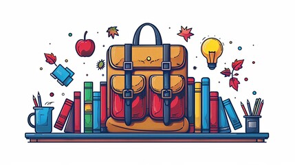 Education. Vector illustration for graphic and web design, business presentation, marketing and print material. Back to school