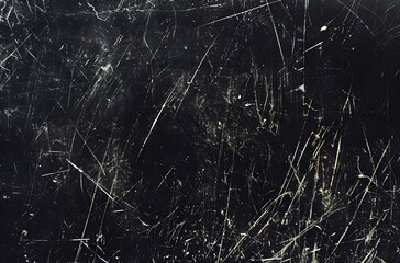 Grunge Texture Black Background with White Scratches