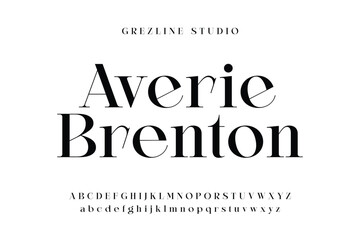 Averie Brenton, Display Fashion Luxury Glamour Typeface Font For Fashion Design