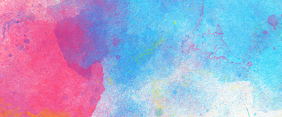 Vector colorful watercolor background with painted bright multicolor hand drawn.