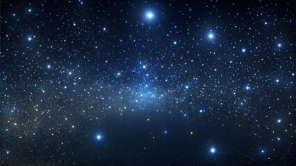 Obraz premium Galaxy Starfield: Dense field of twinkling stars on a dark background, providing a cosmic and awe-inspiring abstract look. 