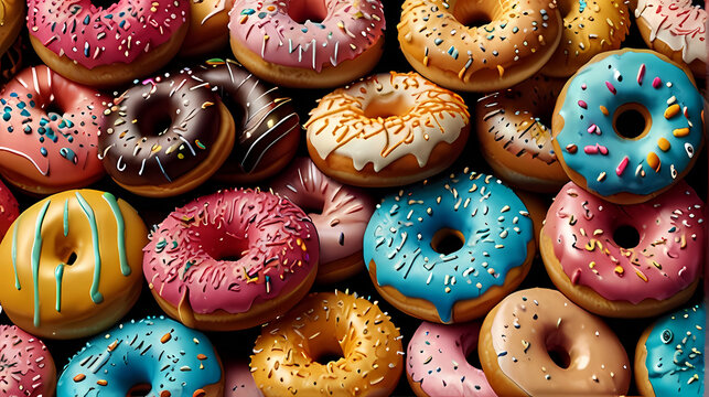 Background with a stack of donuts theme