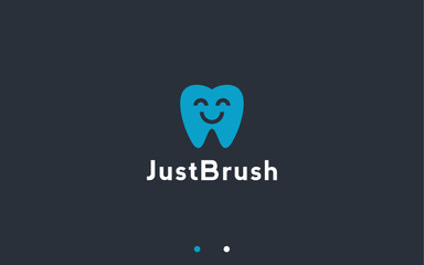 Dental Smile Logo Design Vector Silhouette Illustration