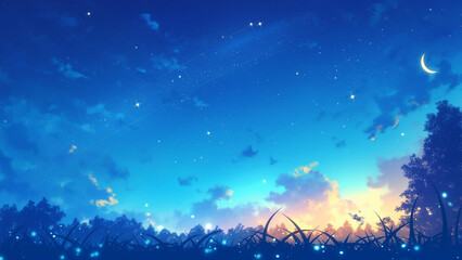 Fototapeta premium Starry Night in the Park