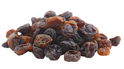 macro raisin isolated on a transparent background