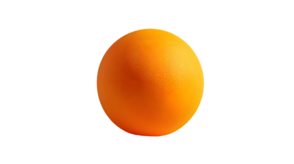 orange ping-pong ball isolated on a transparent background