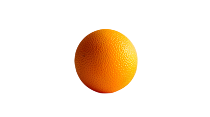 orange ping-pong ball isolated on a transparent background
