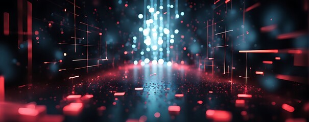 Obraz premium Digital background for advanced technological operations, neural networks, AI, data transmission, encryption, digital archives, audio and visual representations, scientific research and etc