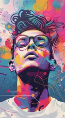 National creativity day concept. Art and beautiful colour background
