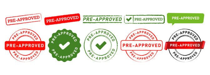 pre approved rubber stamp seal badge label sticker sign for accepted consented authorized qualified