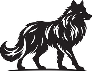 Wolf black silhouette