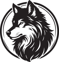 Wolf black silhouette