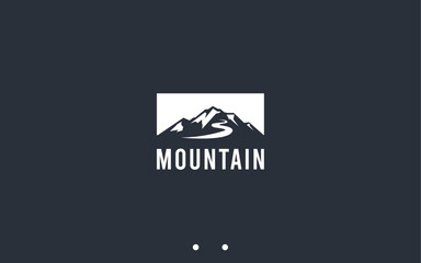 mountain logo design vector silhouette illustration