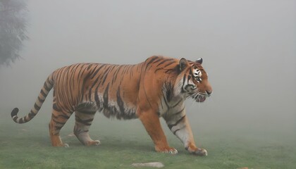 A Tiger Prowling Through The Mist