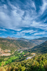 Fototapeta premium Sort is a municipality and Spanish town in the province of Lerida, in Catalonia. Capital of the Pallars Sobira region. Spain