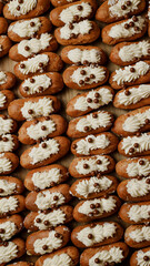 top View of a Delicious Cream-Filled Pastry