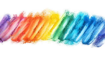 Photo grunge hand drawn colorful scribble wax pastel, rainbow crayon isolated on a transparent background
