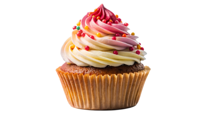 High-Quality Cupcake Image on Transparent Background for Creative Uses