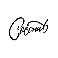 Creating BW handdrawn text using coconut calligraphy for branding, logo, and typography