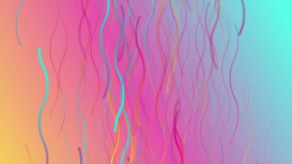 Colorful holographic smooth wavy lines abstract background