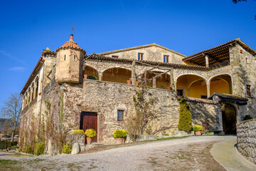 Manor house of Prat de la Plana, formerly used as a farm, in the town hall of Moia, in Catalonia...