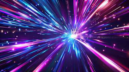 Naklejka premium Abstract futuristic background with glowing light effect.Vector illustration