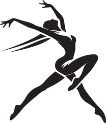 Fototapeta premium Woman Yoga Black Silhouette 