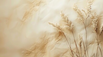 Plain beige background with a minimal pattern,