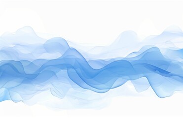 Abstract blue background with blurred waves and free space for text