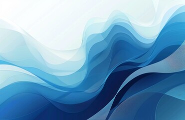 Fototapeta premium Abstract Blue Wave Background Presentation Design