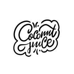 Coconut Juice Handwritten Calligraphy Logo with Stylish Design and Elegant Typography