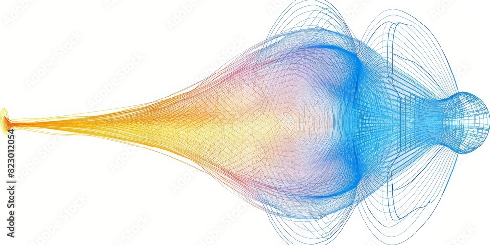 Leinwandbilder Modern abstract art featuring colorful shapes and lines, creating a dynamic and fluid pattern that emphasizes vibrant creativity and contemporary design elements, Generative AI