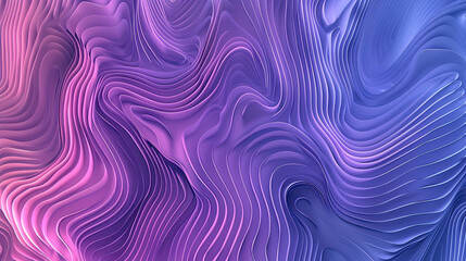 Art of wave with smooth curving lines with volume in gradient of pink