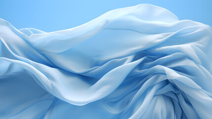 Obraz premium Digital blue fabric wavy curve abstract graphic poster PPT background