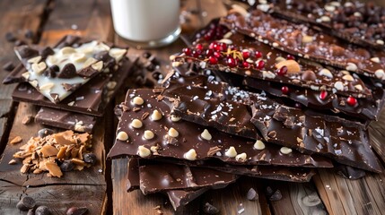Chocolate Bark Symphony Capture a variety of chocolate