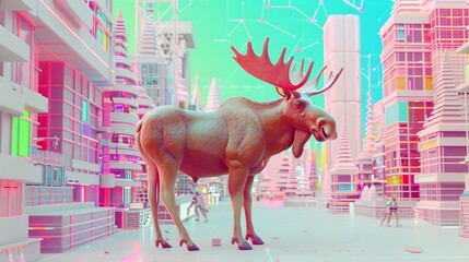 deer in the city