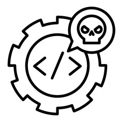 Prompt injection icon. There is a program inside the gear. The skeleton is interfering with that.