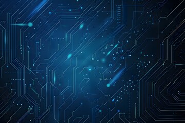 Blue Technology Background with Digital Connection Lines