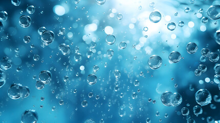 Digital blue bubble skin care products abstract poster web PPT background