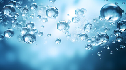 Digital blue bubble skin care products abstract poster web PPT background