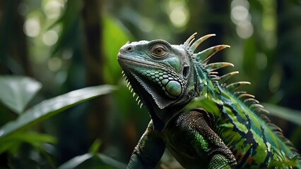 Obraz premium portrait of iguana