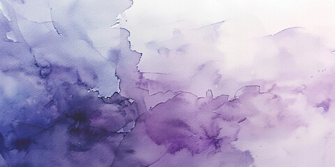 Watercolor paint strokes on wide canvas textured green background decorating art painting illustration, generated ai	