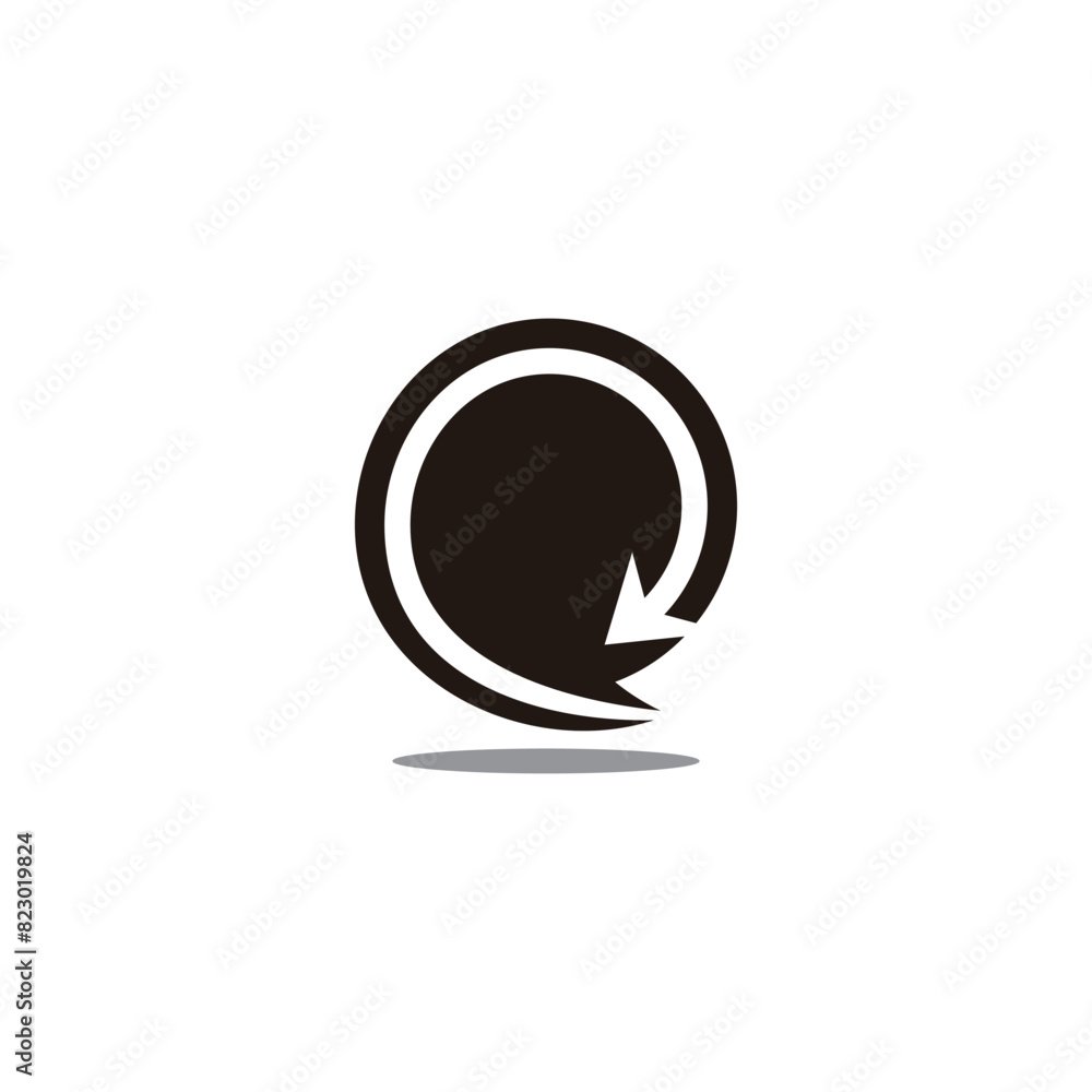 Poster rotation arrow motion baloon refresh symbol vector